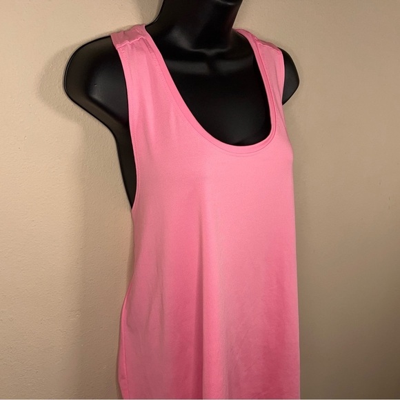 XL ATHLETIC WORKS BARBIE NEON PINK TANK SLEEVELESS STRETCH ACTIVEWEAR - Picture 3 of 12